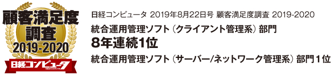 日経コンピュータ 顧客満足度調査 2019-2020