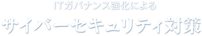 ITガバナンス強化による サイバーセキュリティ対策