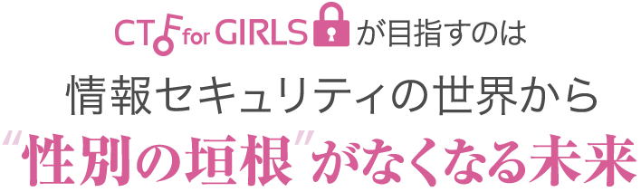 CTF for GIRLSが目指すのは情報セキュリティの世界から性別の垣根がなくなる未来