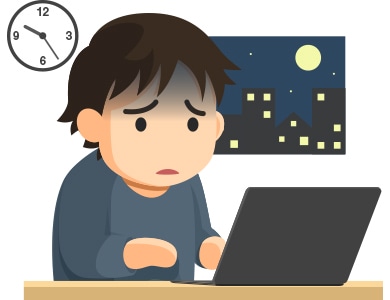 リモートワーク中の適切でない残業